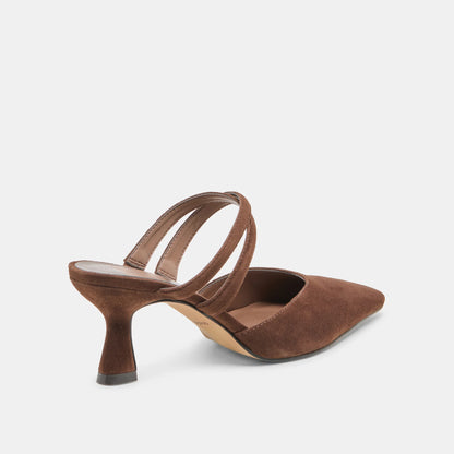 LINORE DARK BROWN SUEDE