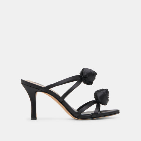 DOLCEVITA LINZEY BLACK SATIN All Sandals & Heels