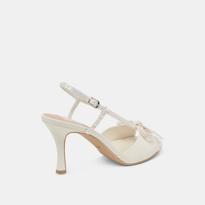 LONNY PEARL BLANC SATINÉ