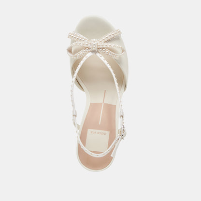 LONNY PEARL BLANC SATINÉ