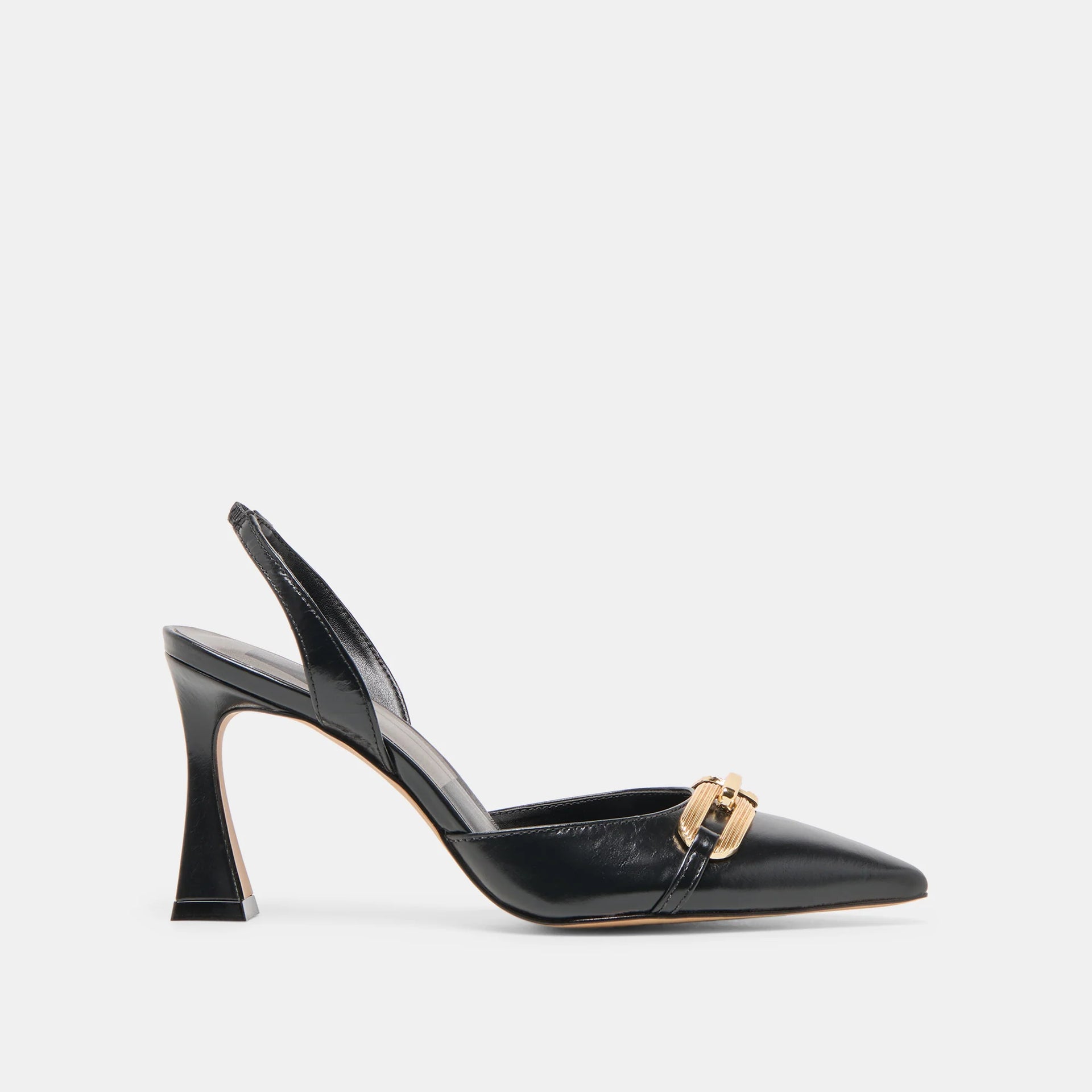MALIK Midnight Patent Slingback Heels | Women's Designer Heels