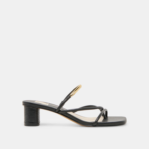 DOLCEVITA NAIRA BLACK LEATHER All Sandals & Heels