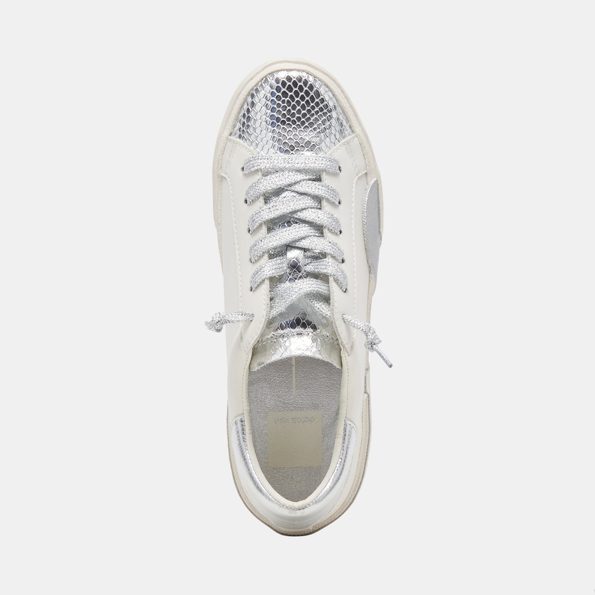 ZINA WHITE/SILVER LEATHER