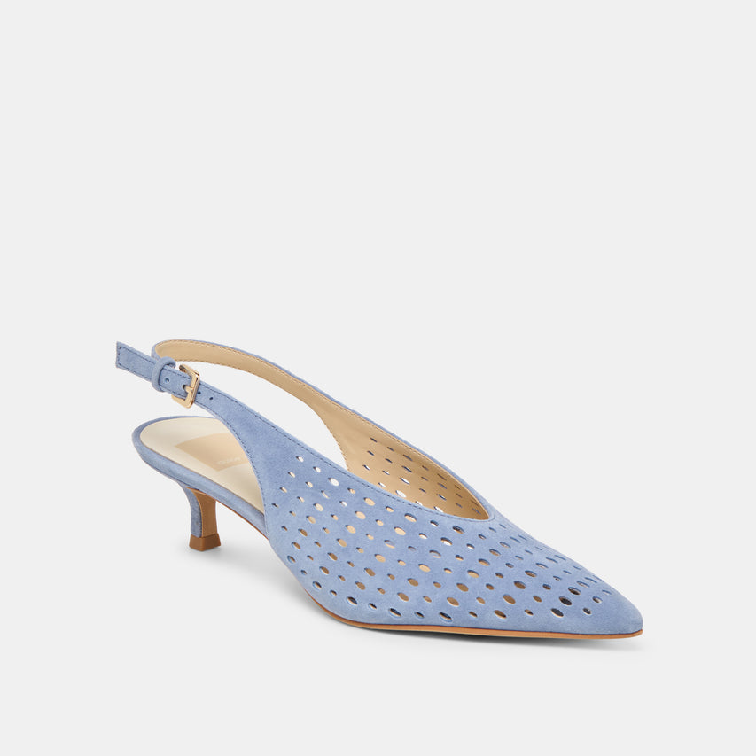 ALENNA PERF PERIWINKLE SUEDE