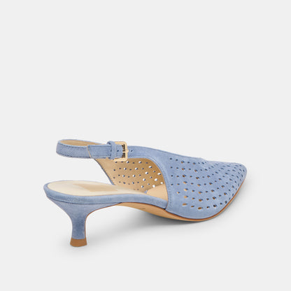 ALENNA PERF PERIWINKLE SUEDE
