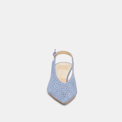 ALENNA PERF PERIWINKLE SUEDE