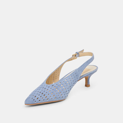 ALENNA PERF PERIWINKLE SUEDE