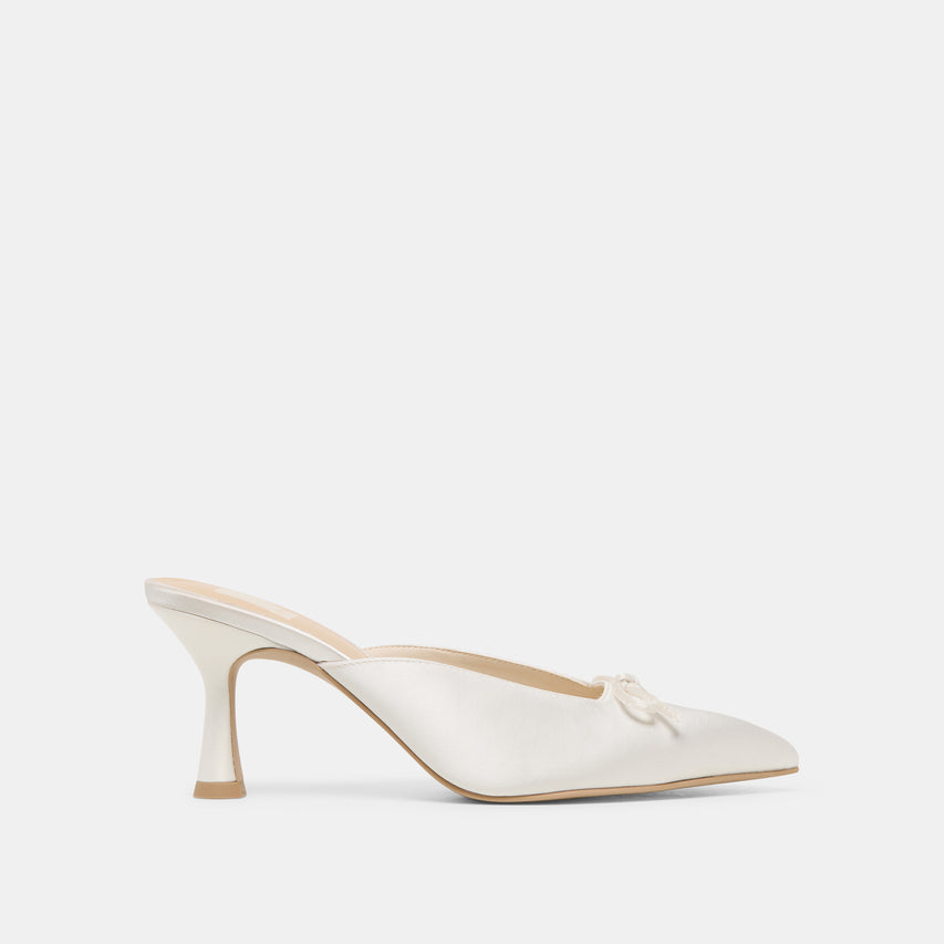 CLEO HIGH OFF WHITE SATIN
