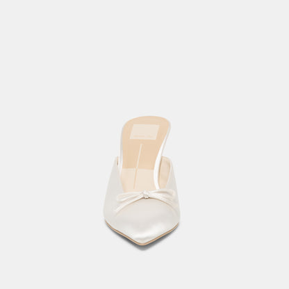 CLEO HIGH OFF WHITE SATIN