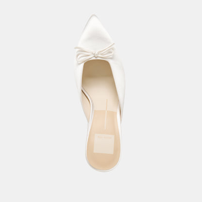 CLEO HIGH OFF WHITE SATIN