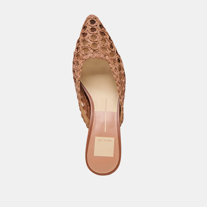 CLEO LOOP MID BROWN RAFFIA