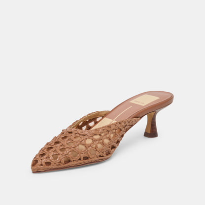 CLEO LOOP MID BROWN RAFFIA