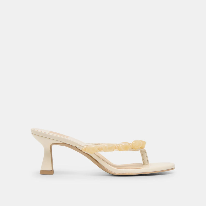 DAKSIE CUIR BLANC CASSÉ