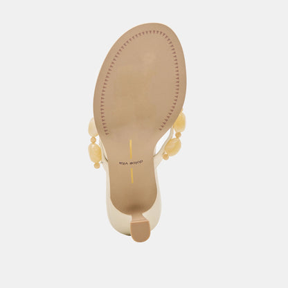 DAKSIE CUIR BLANC CASSÉ