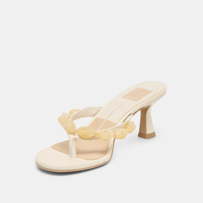 DAKSIE CUIR BLANC CASSÉ