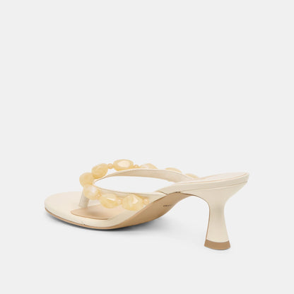 DAKSIE CUIR BLANC CASSÉ