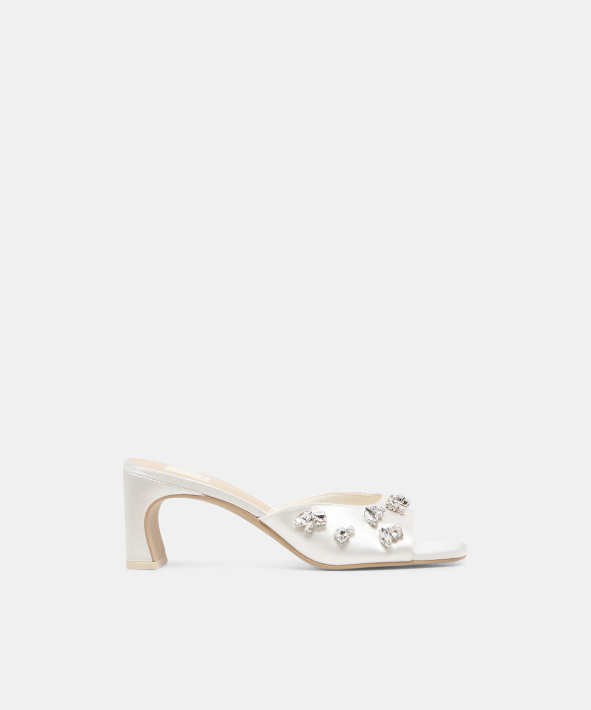 GENENE RHINESTONE WHITE SATIN