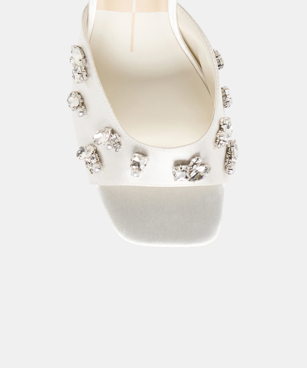 GENENE RHINESTONE WHITE SATIN - view 3