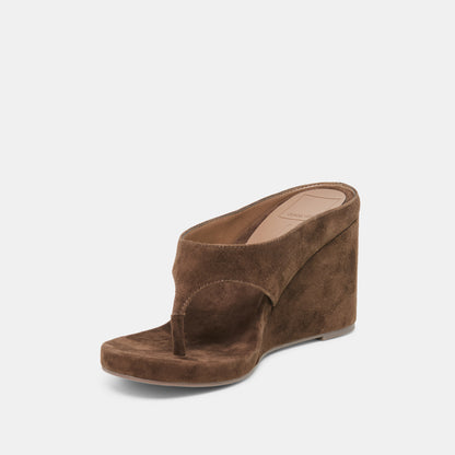 HINNA DARK BROWN SUEDE