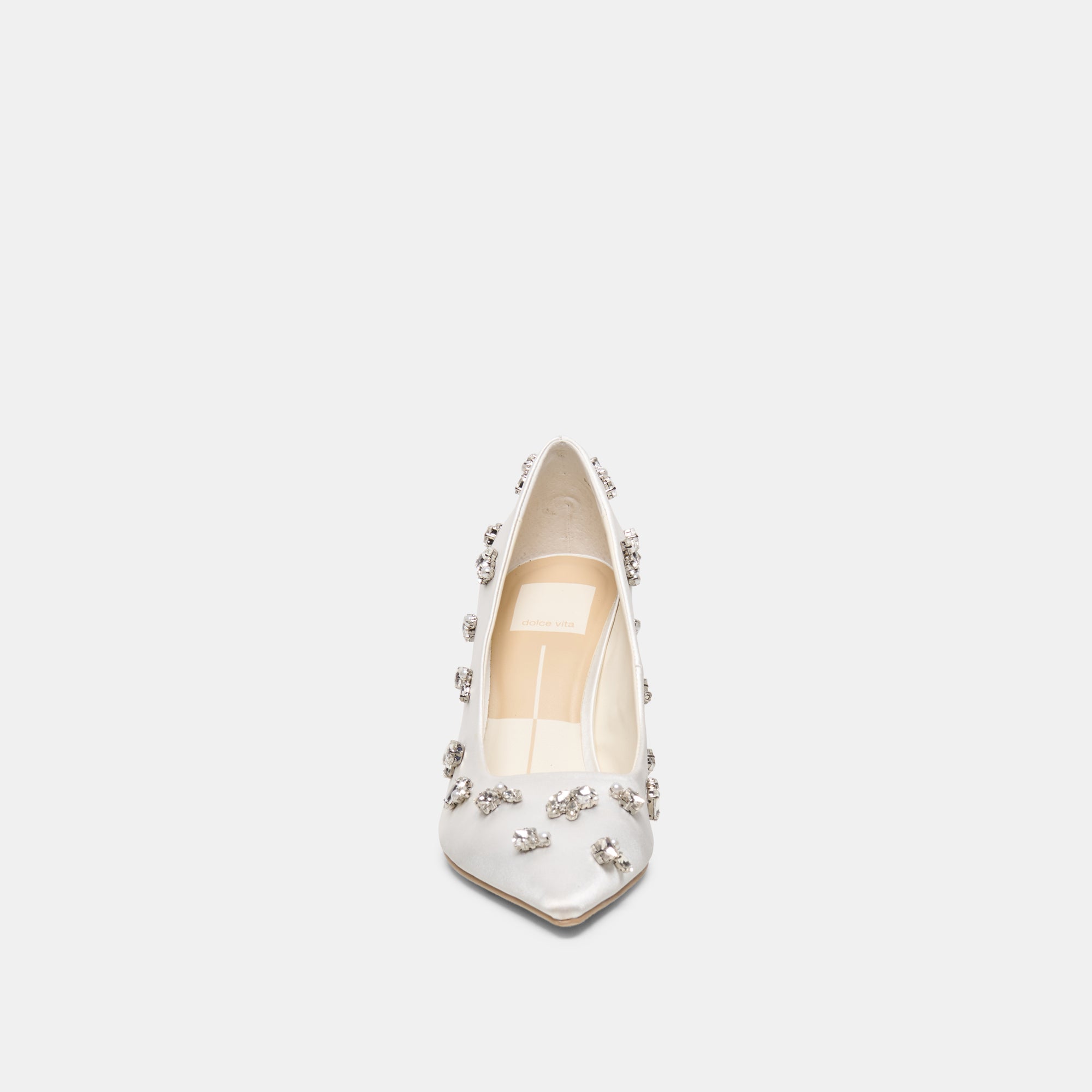 KAYNA RHINESTONE WHITE SATIN - view 6
