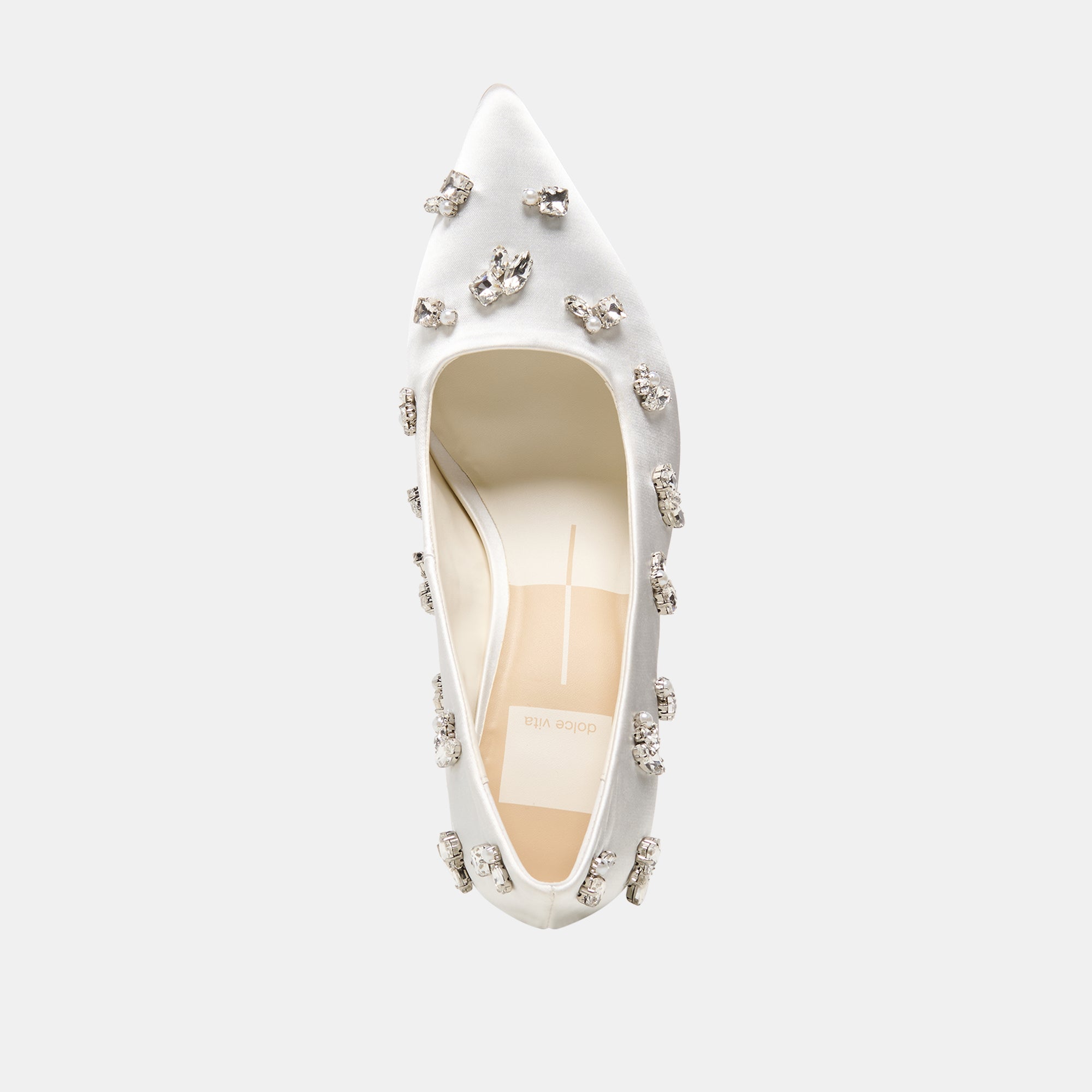 KAYNA RHINESTONE WHITE SATIN - view 8