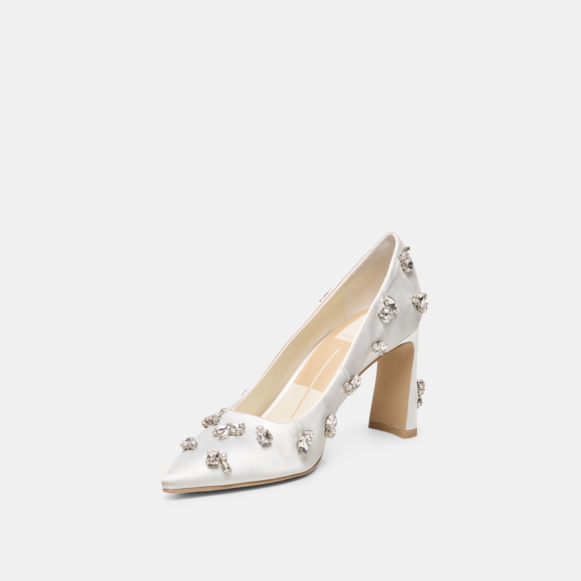 KAYNA RHINESTONE WHITE SATIN - view 4
