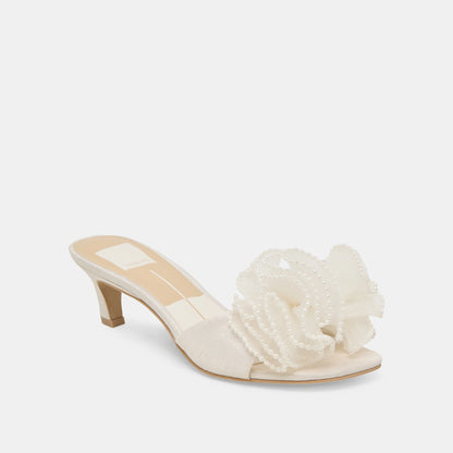 NARITA PEARL OFF WHITE SATIN