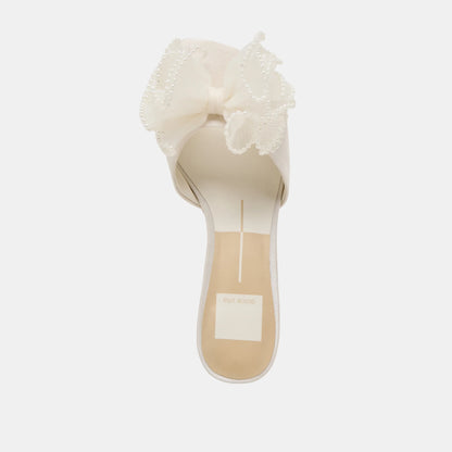 NARITA PEARL OFF WHITE SATIN