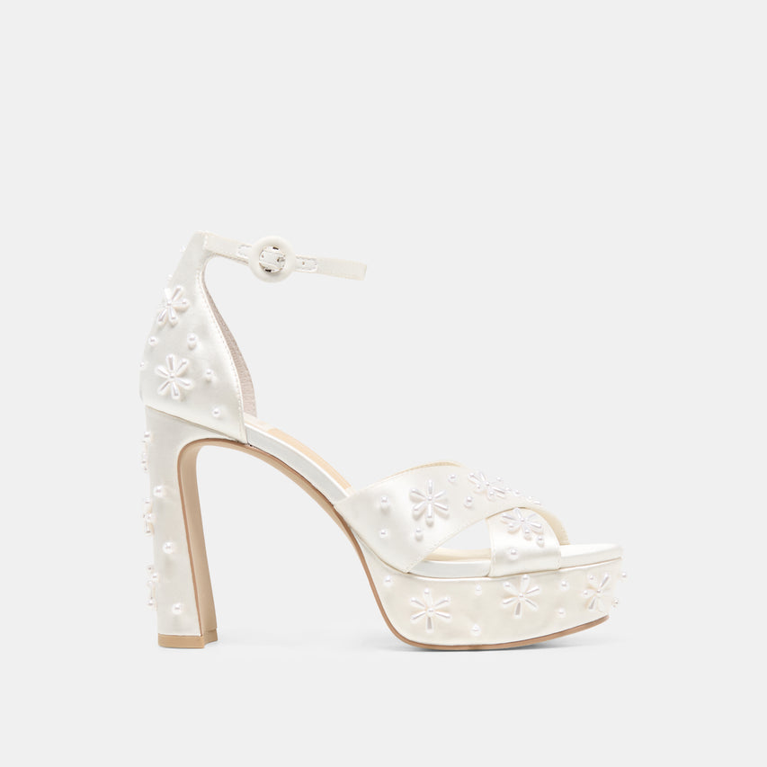 POPPY PEARL SATIN BLANC