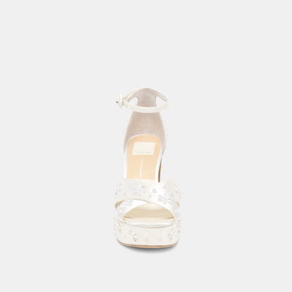 POPPY PEARL SATIN BLANC