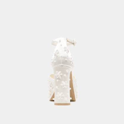 POPPY PEARL SATIN BLANC
