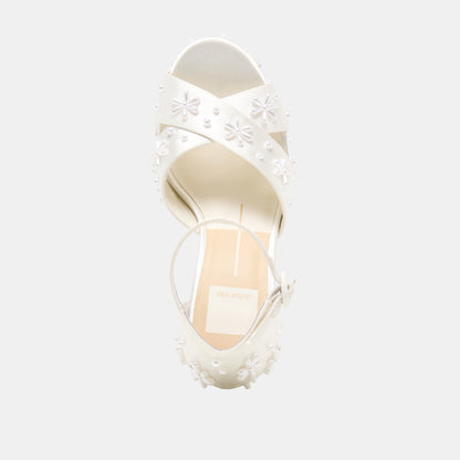 POPPY PEARL SATIN BLANC