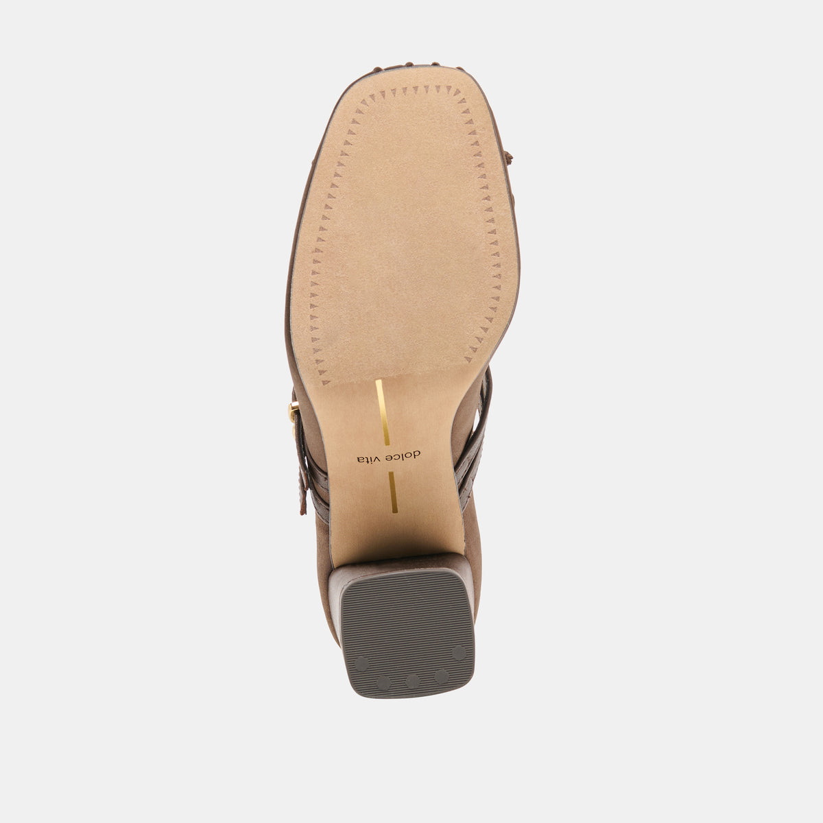 TIARAH Dark Brown Satin Ballet Block Heels - view 9