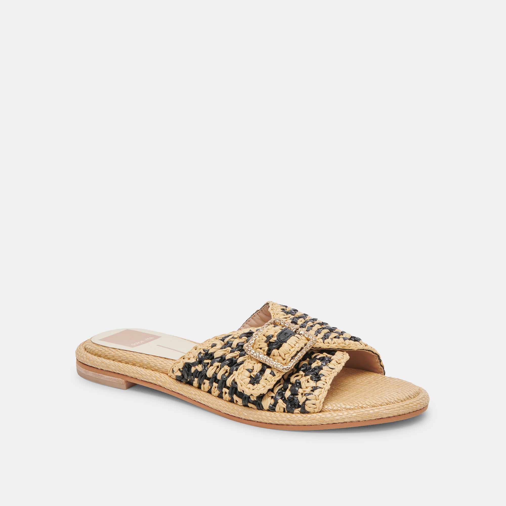 ALONZO NATURAL/BLACK RAFFIA