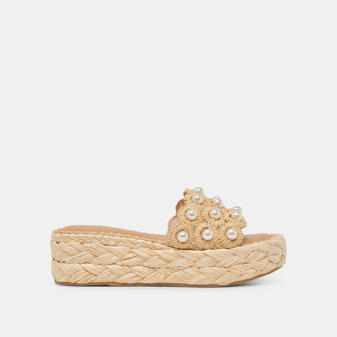 DOLCEVITA CAPER PEARL LT NATURAL RAFFIA Gifts $150 to $200