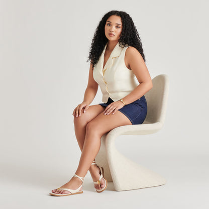 JUDY CUIR BLANC CASSÉ