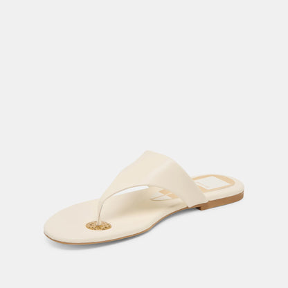 KITTLE CUIR BLANC CASSÉ