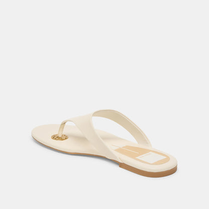 KITTLE CUIR BLANC CASSÉ