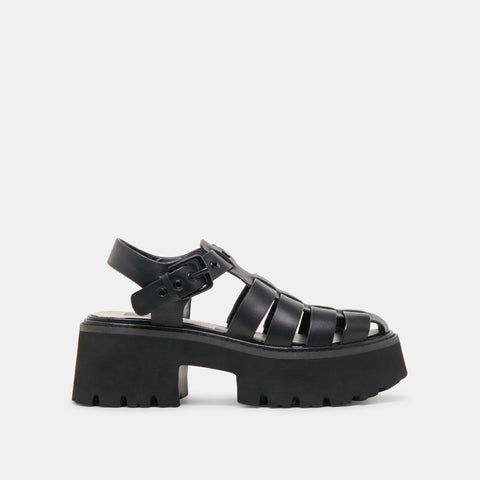 DOLCEVITA LASLY TONAL BLACK LEATHER All Sandals & Heels