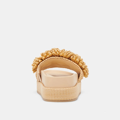 SIDONA FLOWER LT NATURAL RAFFIA