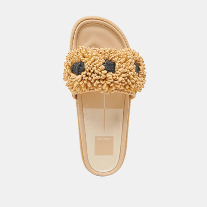 SIDONA FLOWER LT NATURAL RAFFIA
