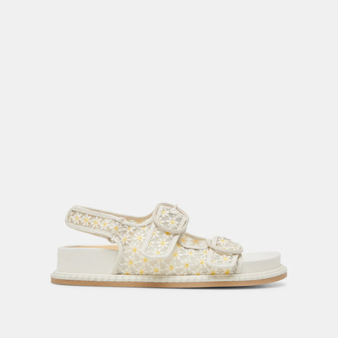 DOLCEVITA STUART FLORAL WHITE FLORAL MESH All Sandals & Heels