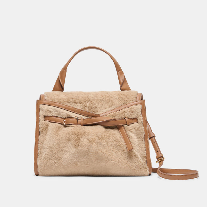 BORGO-F MID BROWN FAUX FUR