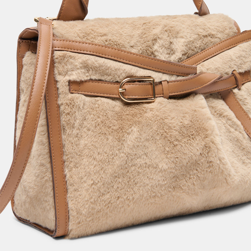 BORGO-F MID BROWN FAUX FUR