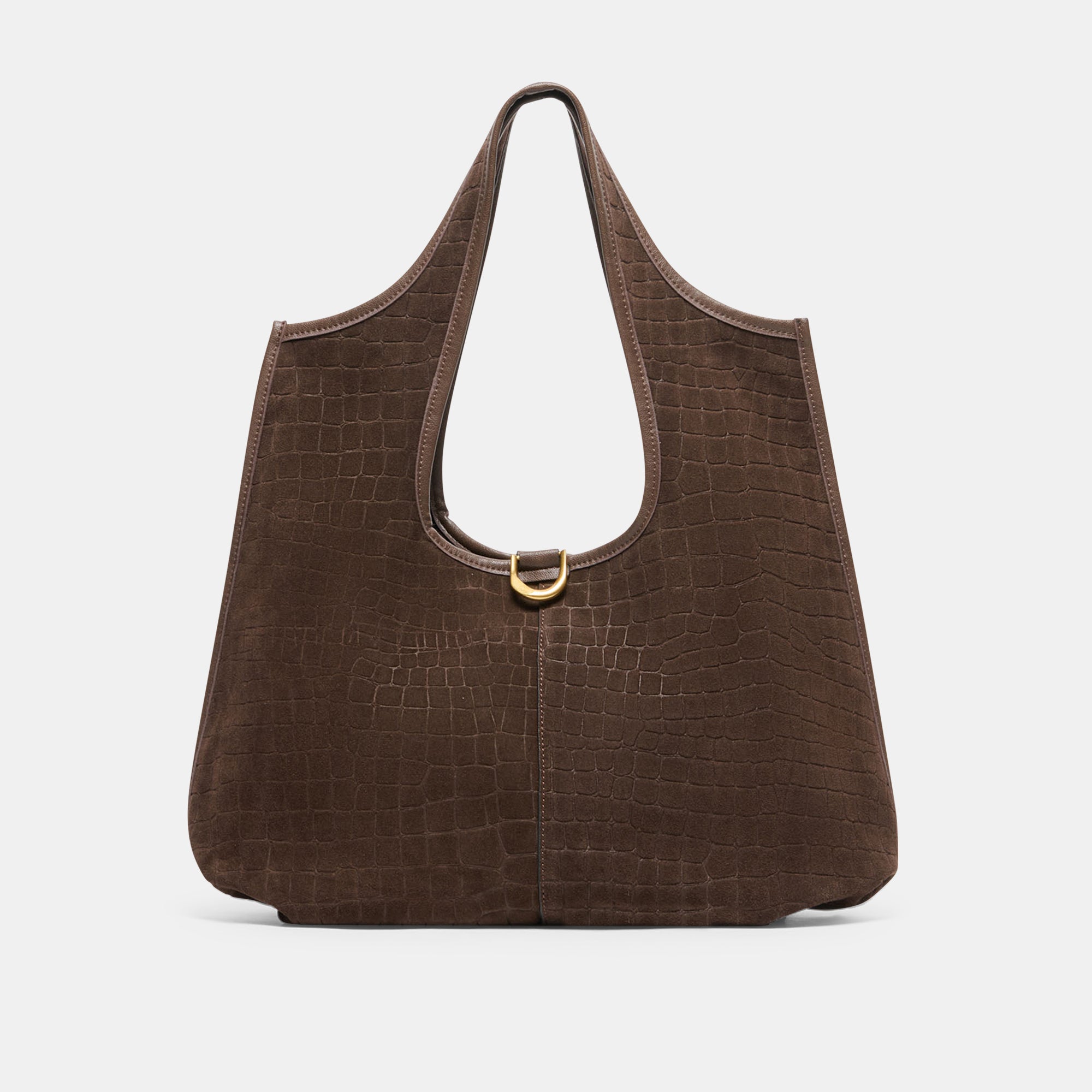 PAVA MID BROWN EMBOSSED SUEDE