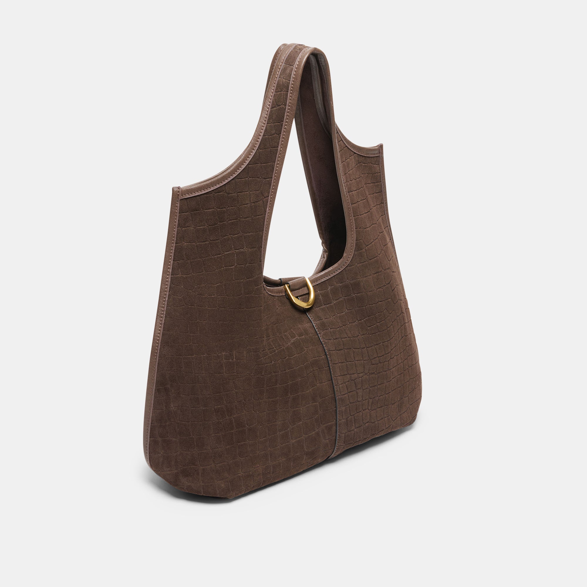 PAVA MID BROWN EMBOSSED SUEDE - view 5