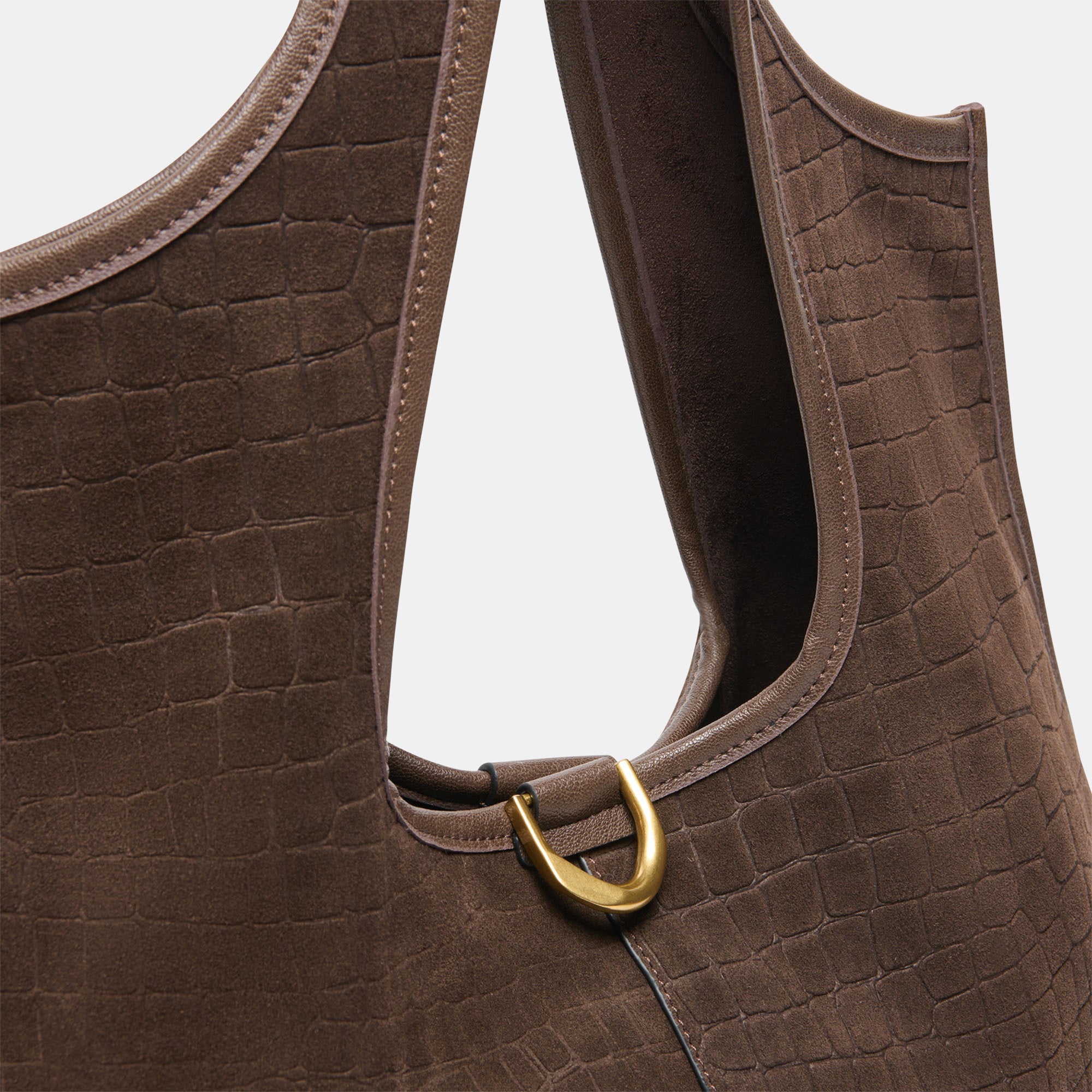 PAVA MID BROWN EMBOSSED SUEDE - view 3