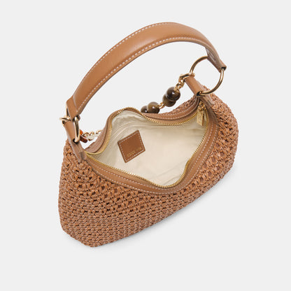POPPIE SADDLE WOVEN RAFFIA