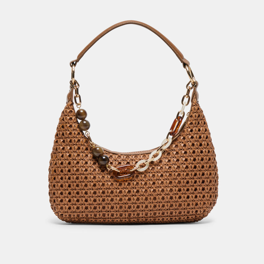 POPPIE SADDLE WOVEN RAFFIA