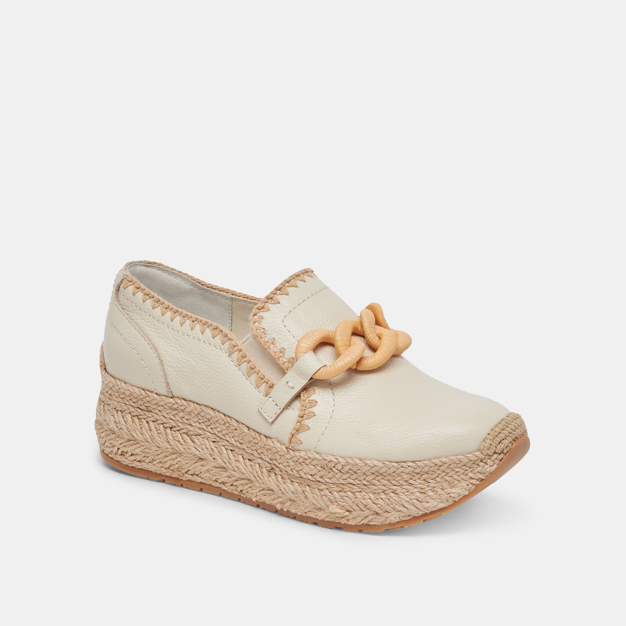 JHENEE ESPADRILLE IVORY LEATHER
